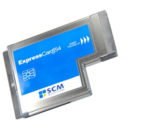 SCM Identiv SCR3340 smart card reader ExpressCard 904557