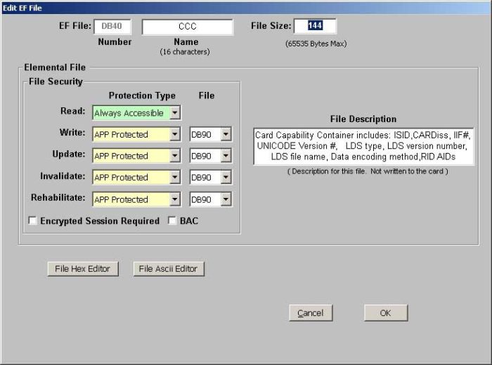 Smart card EF File software SDK